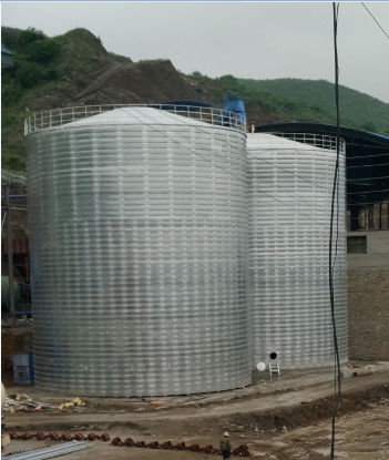 安岳粮食钢板仓的安装全过程不用热焊接